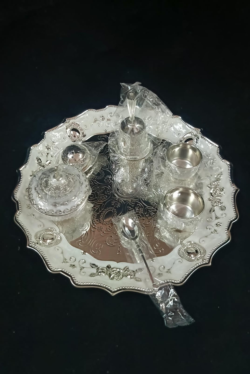 German Silver Pooja Thali