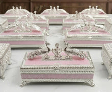 Load image into Gallery viewer, German Silver  Peacock Dry Fruit cum jewellery box with Ganesha
