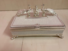 Load image into Gallery viewer, German Silver  Peacock Dry Fruit cum jewellery box with Ganesha
