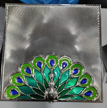 Load image into Gallery viewer, Peacock Dry Fruit Box Silver
