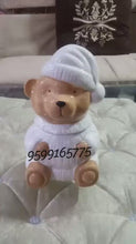 Load and play video in Gallery viewer, Ceramic Teddy Rasgulla Jar For Baby Hamper
