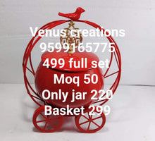 Load image into Gallery viewer, Metal rasgulla jar with cage basket
