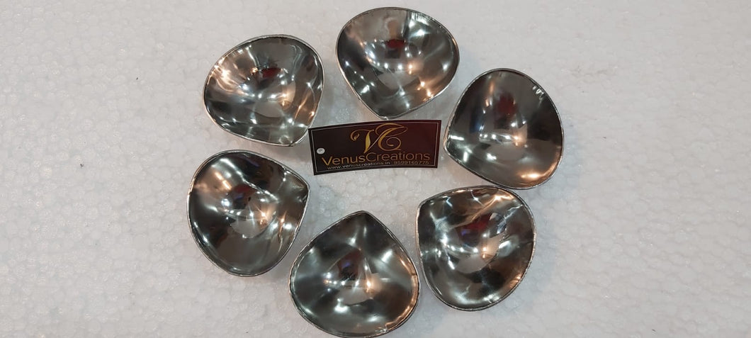 Steel Diya heavy Set of 6 (One for Rs 100)