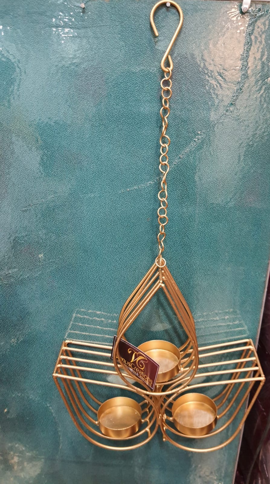 Designer T Holder brass hanging