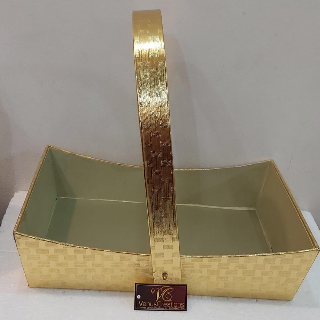 Gold basket for gift hamper