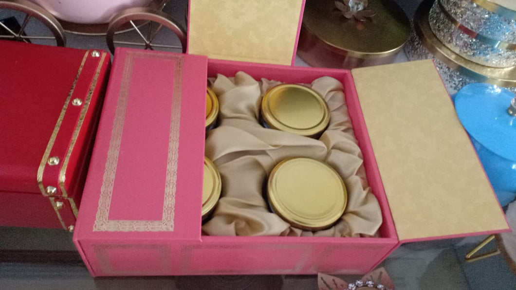 4 jars set royal pink two side packaging